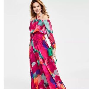 INC International Concepts Pink and Purple Dress